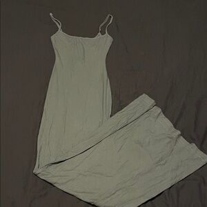 Deep sea soft lounge petite long slip dress